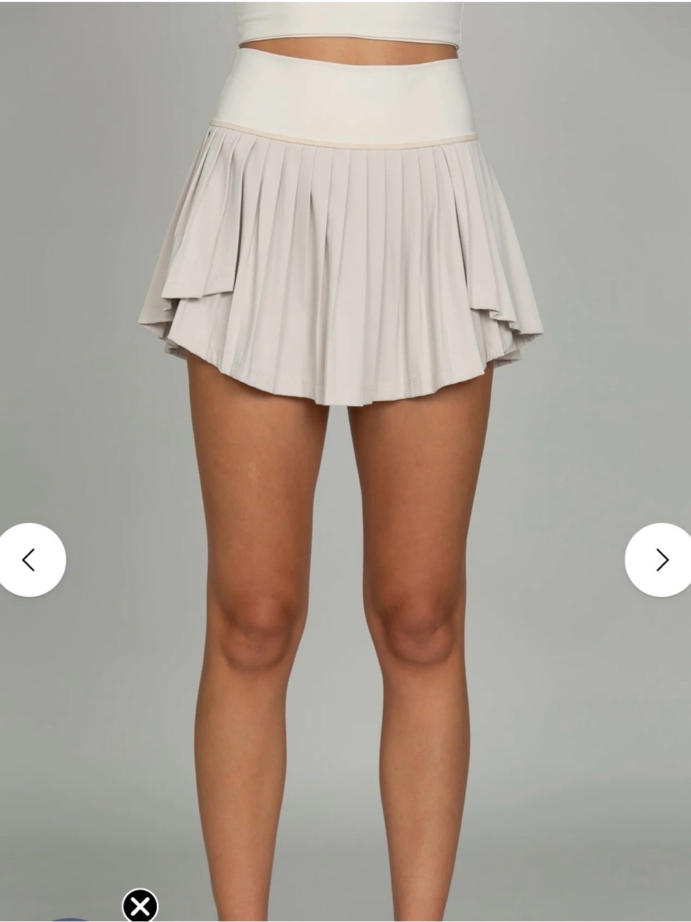 GOLD HINGE Cream Tennis Skirt NWT size XS